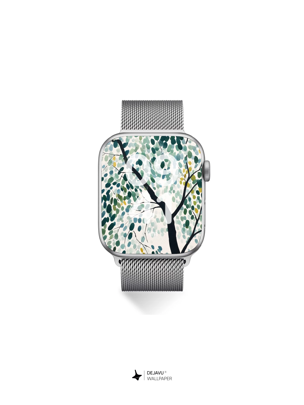 Watercolor Tree Leaves Wallpaper 4K for iPhone Lock Screen