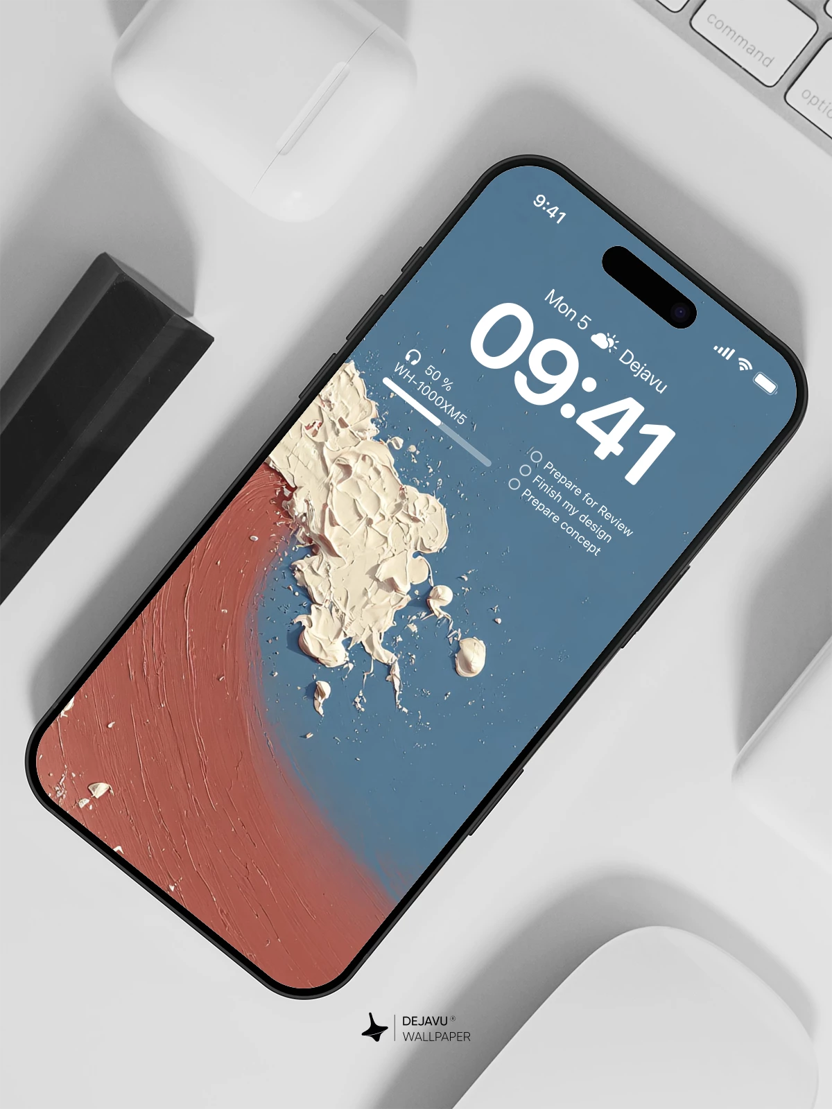 Abstract Ocean Wave Texture Wallpaper 4K for iPhone Lock Screen