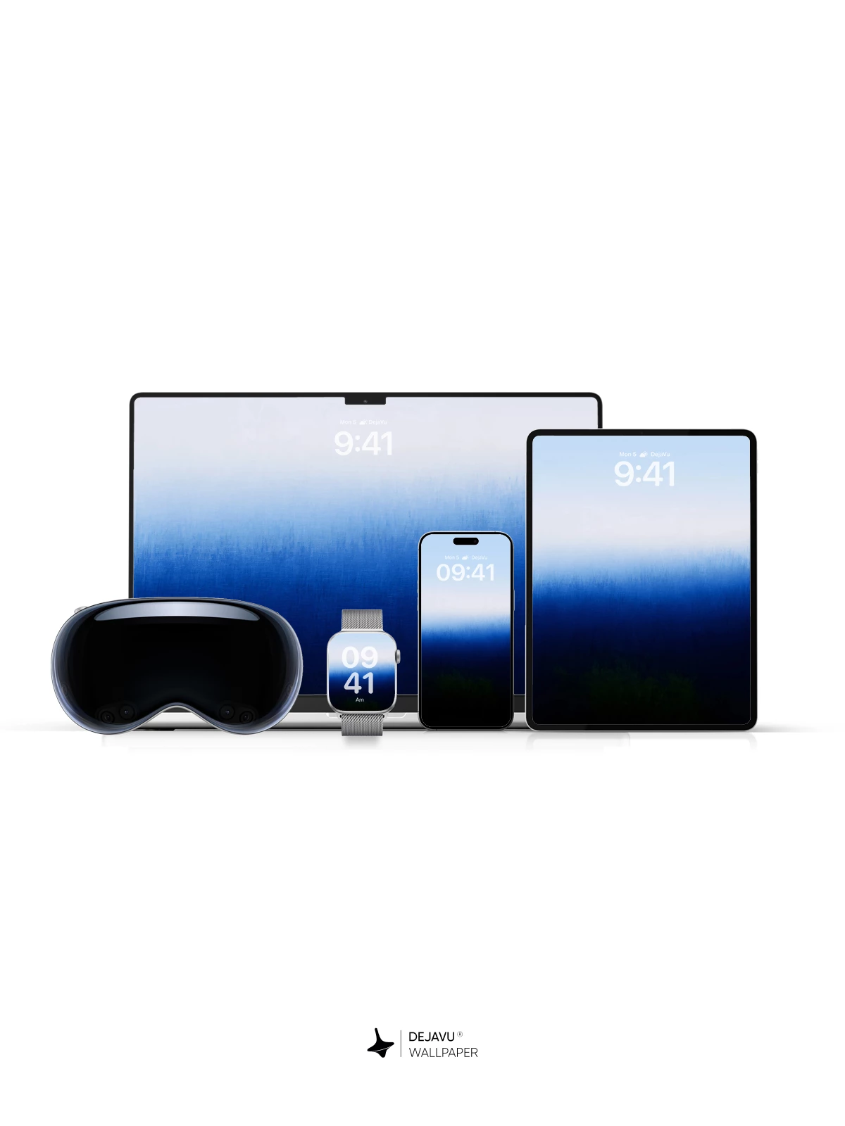 Abstract Blue Gradient Wallpaper 4K for iPhone Lock Screen