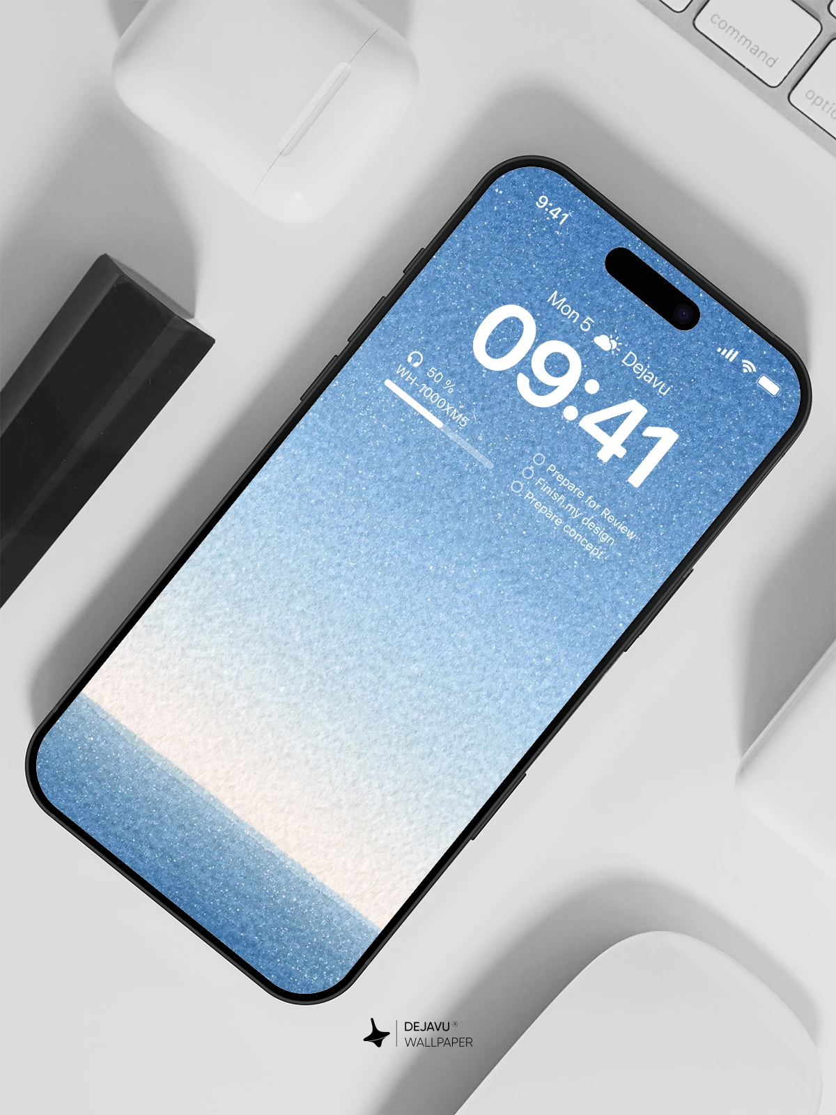 Minimal Ocean Skyline Wallpaper 4K for iPhone Lock Screen