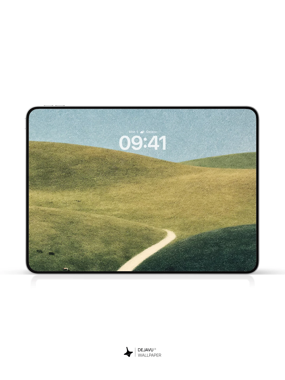 Green Hills Winding Path Wallpaper 4K for iPhone Lock Screen