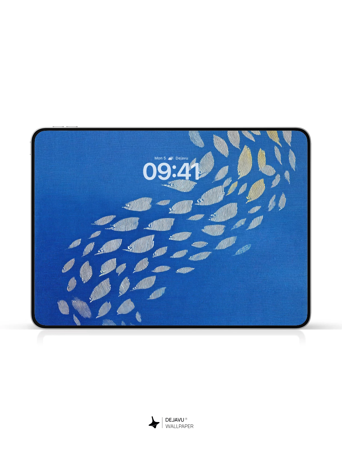 Abstract Fish School Blue Ocean Wallpaper 4K for iPhone Lock Screen