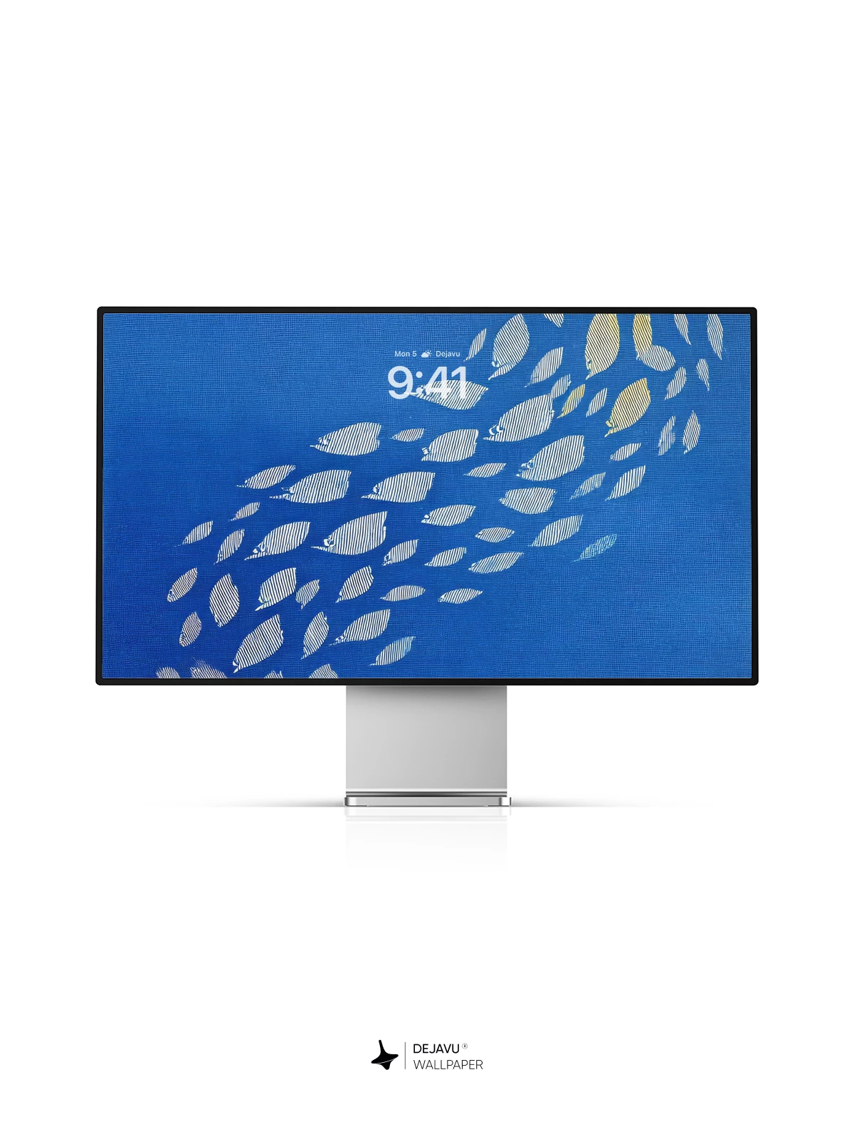 Abstract Fish School Blue Ocean Wallpaper 4K for iPhone Lock Screen