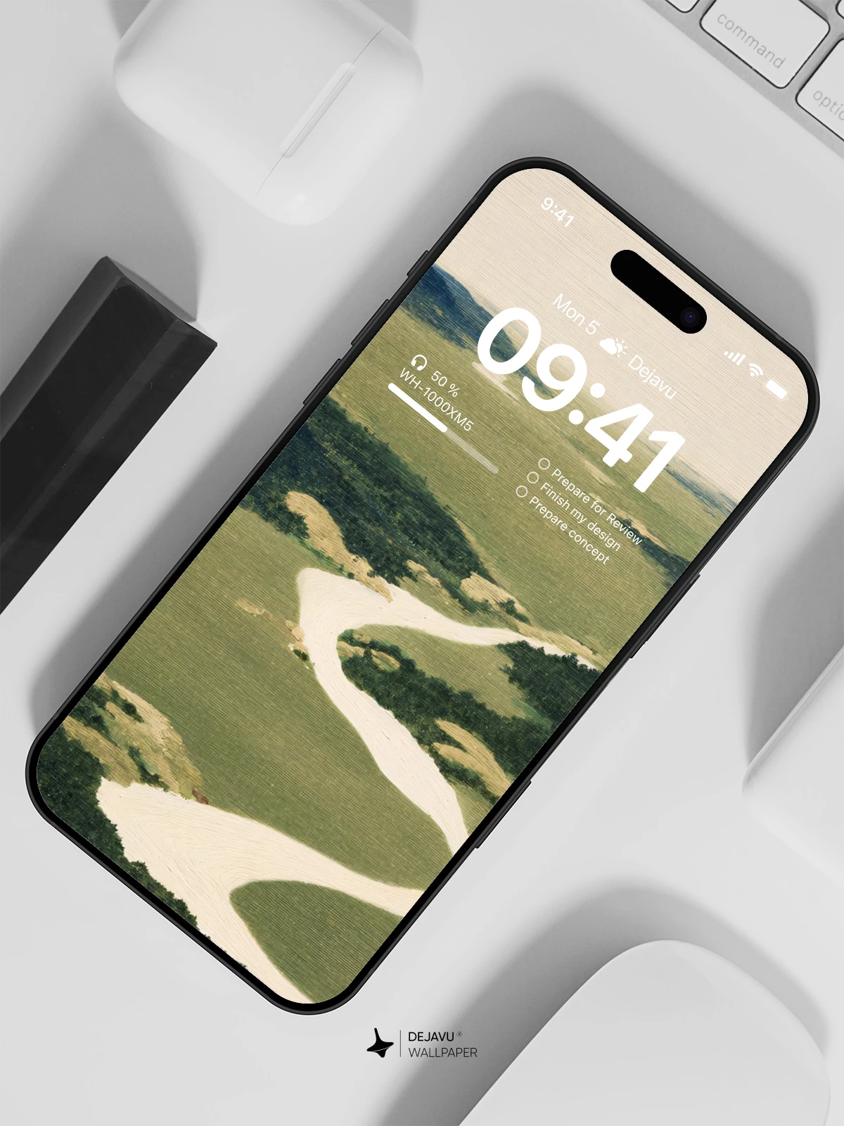 Winding River Landscape Wallpaper 4K for iPhone Lock Screen