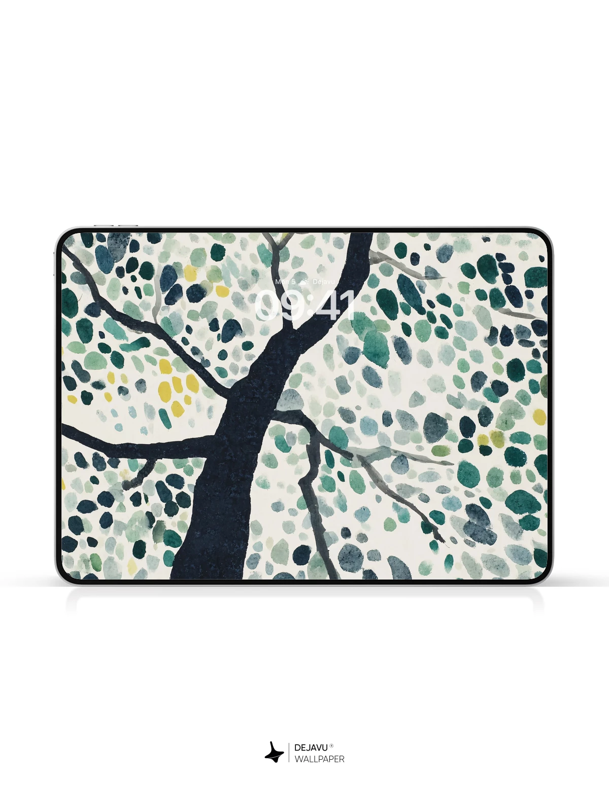 Abstract Tree Watercolor Wallpaper 4K for iPhone Lock Screen