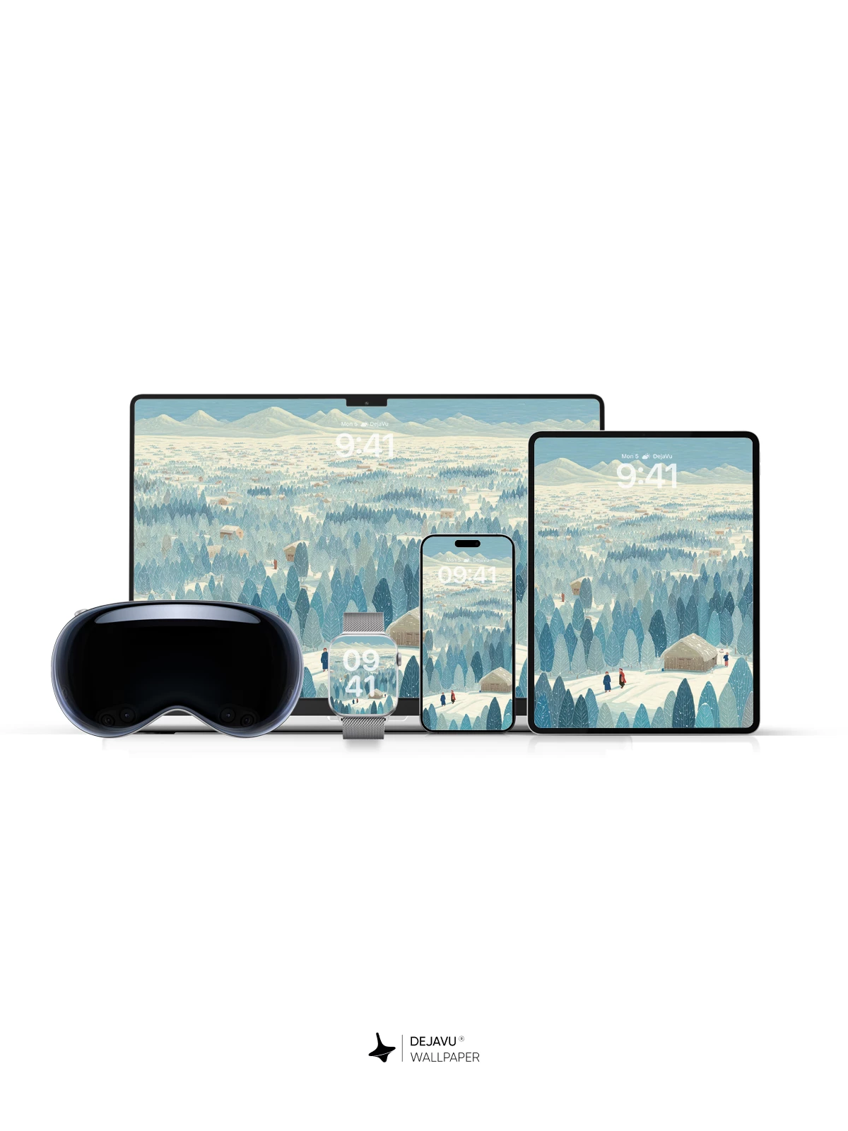 Winter Forest Landscape Wallpaper 4K for iPhone Lock Screen
