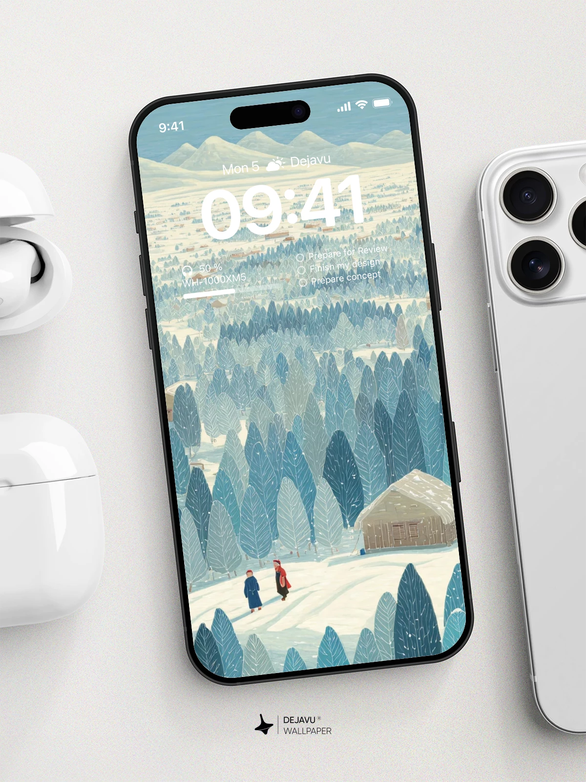 Winter Forest Landscape Wallpaper 4K for iPhone Lock Screen