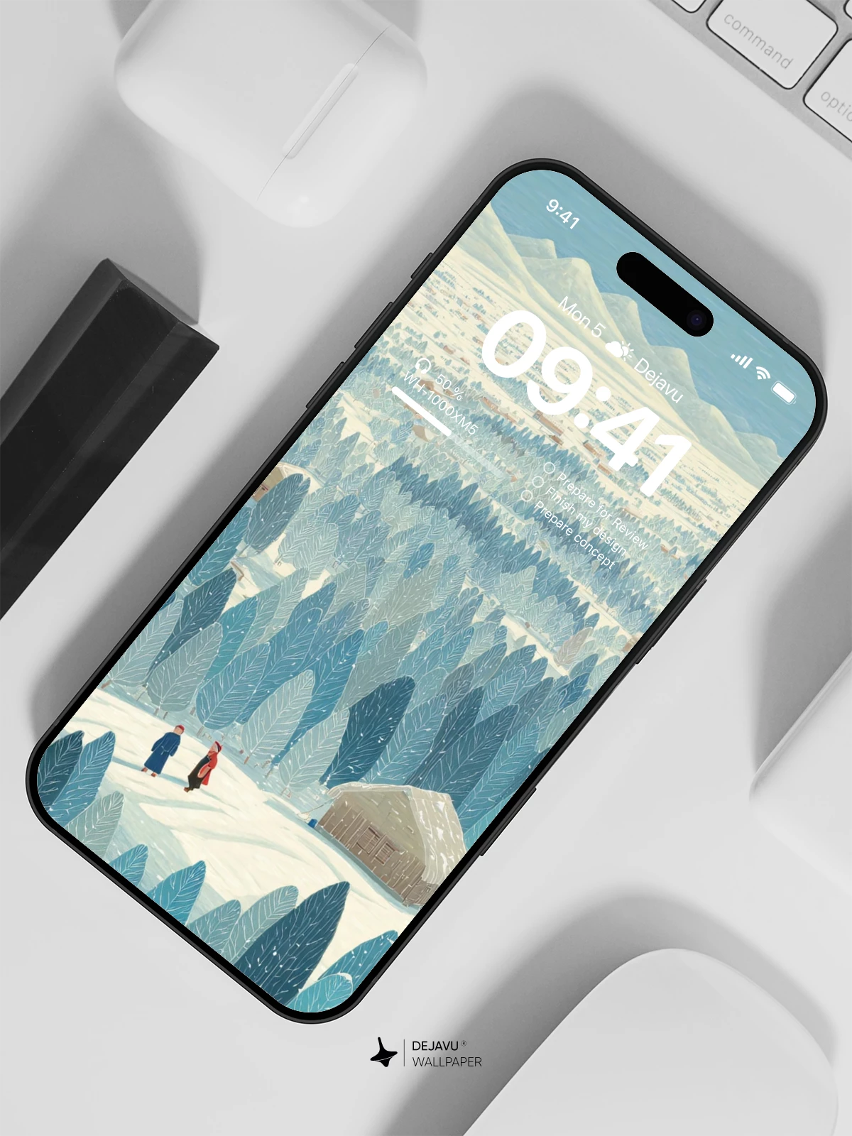 Winter Forest Landscape Wallpaper 4K for iPhone Lock Screen
