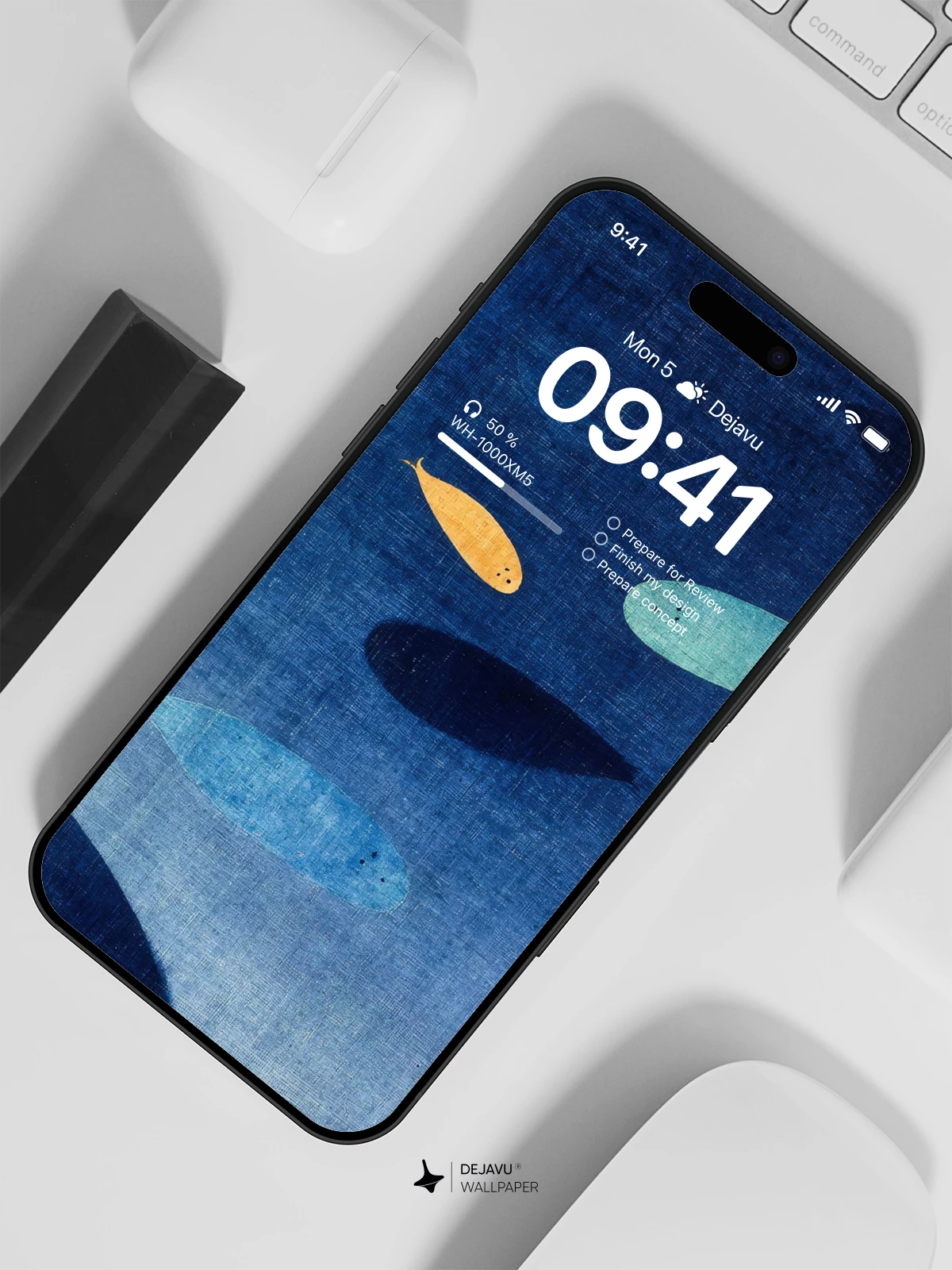 Abstract Fish Ocean Blue Wallpaper 4K for iPhone Lock Screen