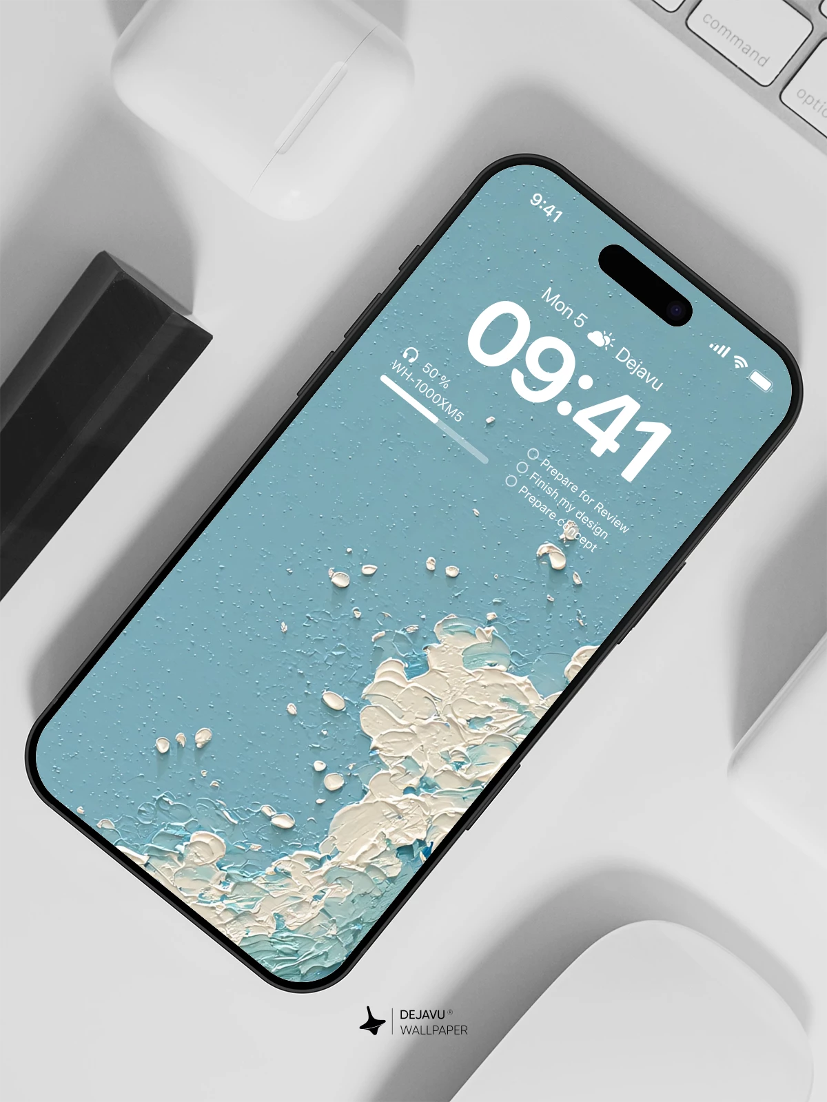 Ocean Wave Texture Wallpaper 4K for iPhone Lock Screen