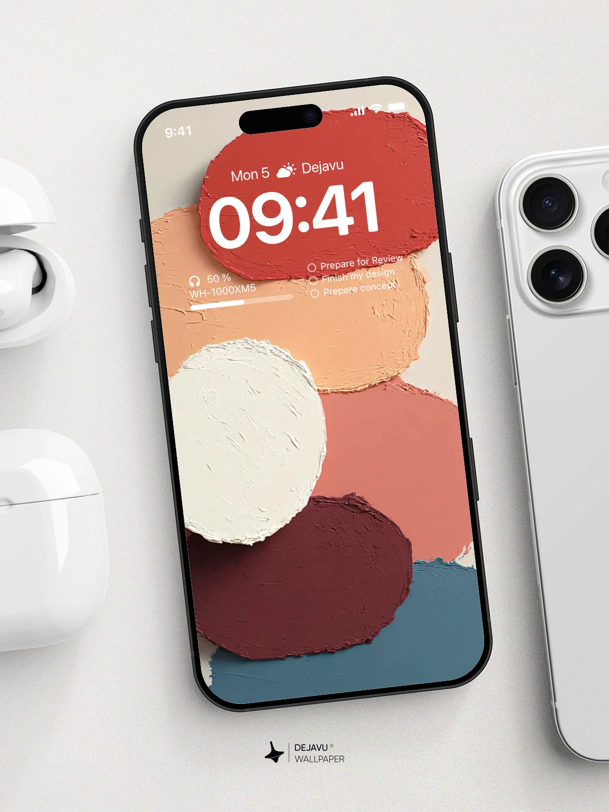 Abstract Colorful Ovals Wall Art 4K Wallpaper for iPhone Lock Screen