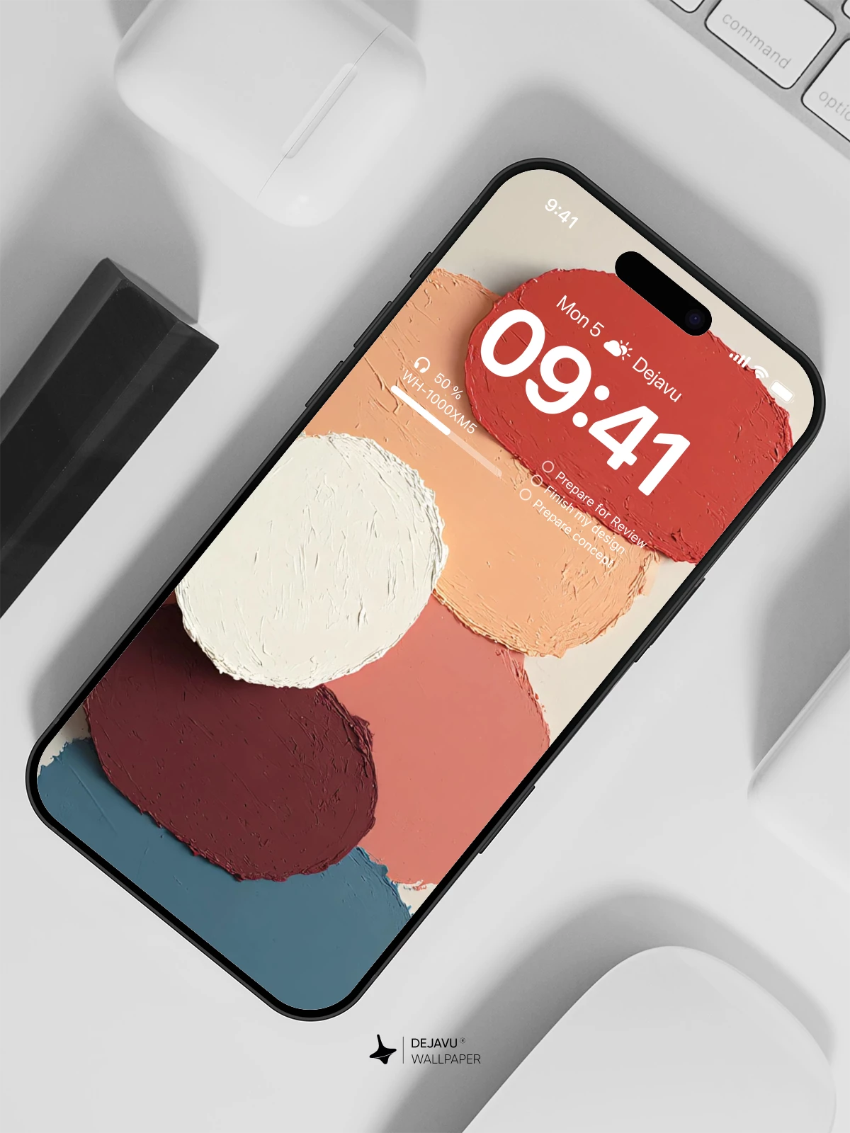 Abstract Colorful Ovals Wall Art 4K Wallpaper for iPhone Lock Screen