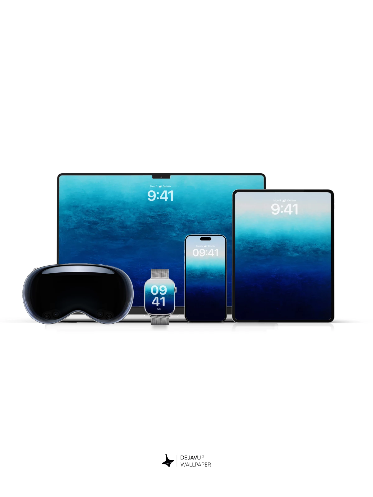 Deep Ocean Gradient Wallpaper 4K for iPhone Lock Screen