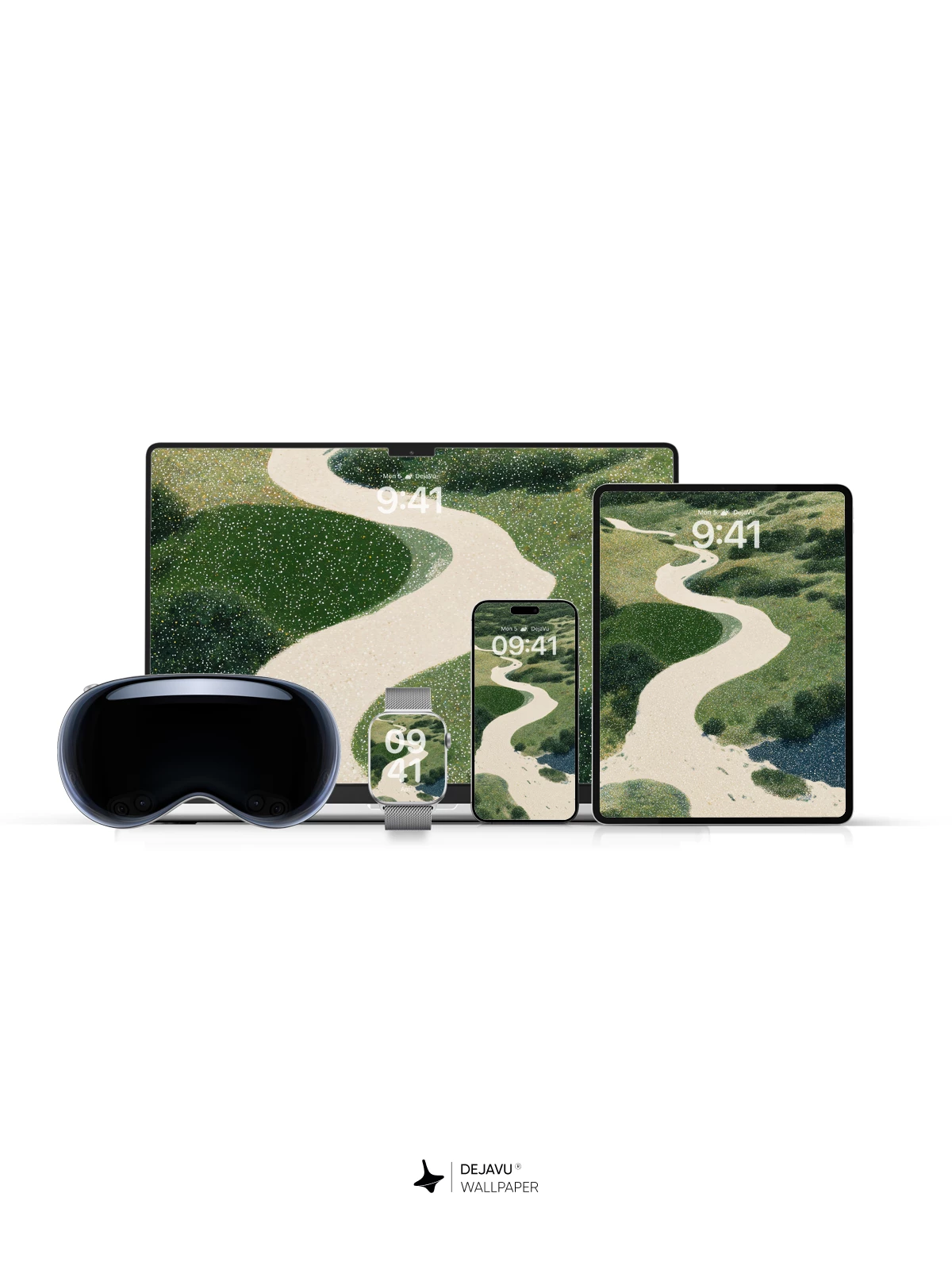 Winding River Landscape Wallpaper 4K for iPhone Lock Screen
