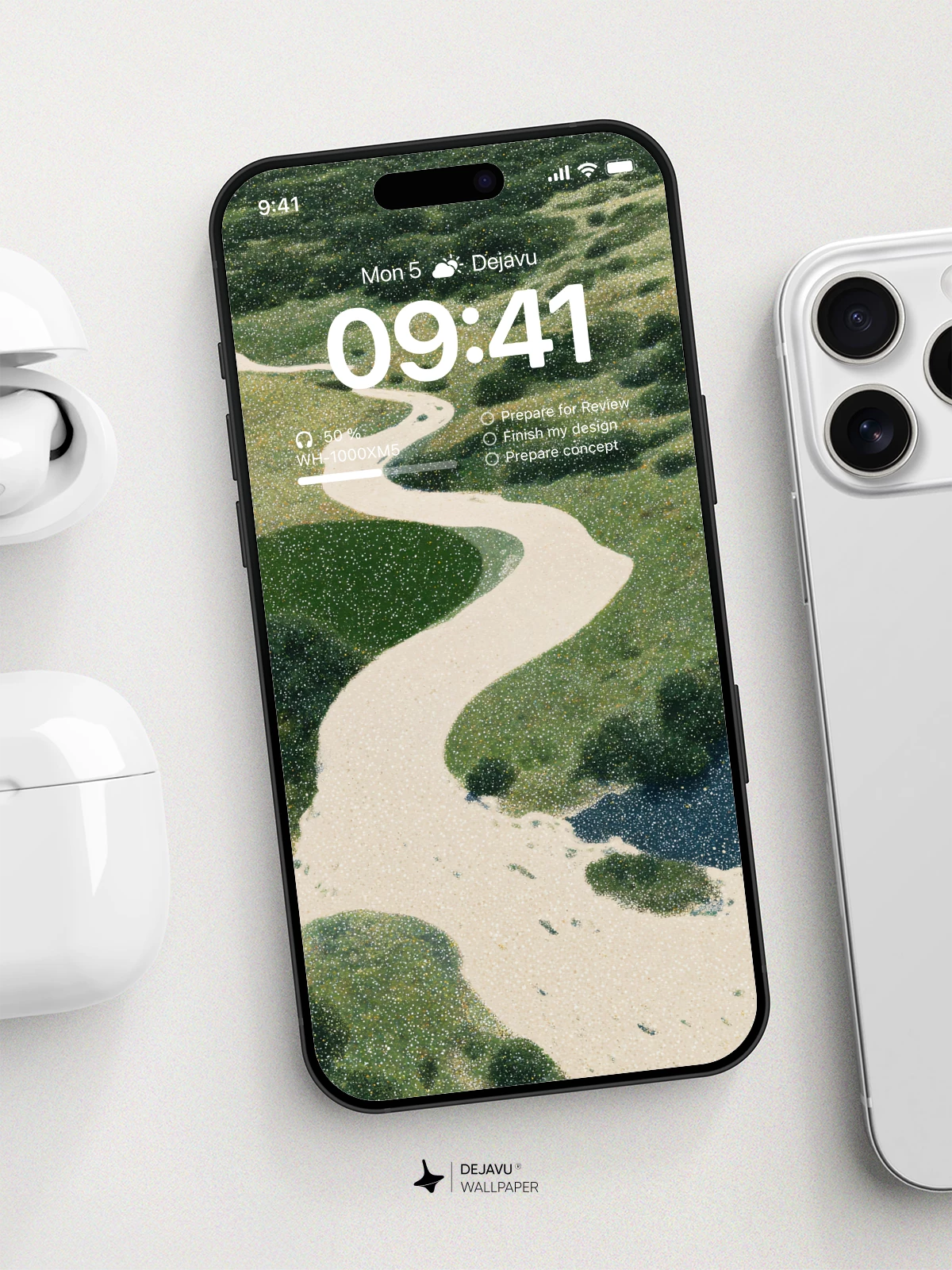 Winding River Landscape Wallpaper 4K for iPhone Lock Screen