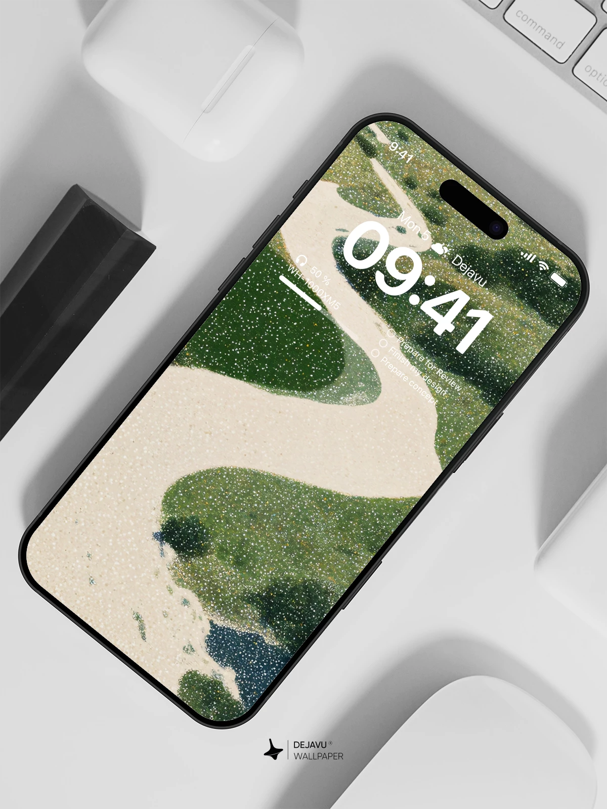 Winding River Landscape Wallpaper 4K for iPhone Lock Screen