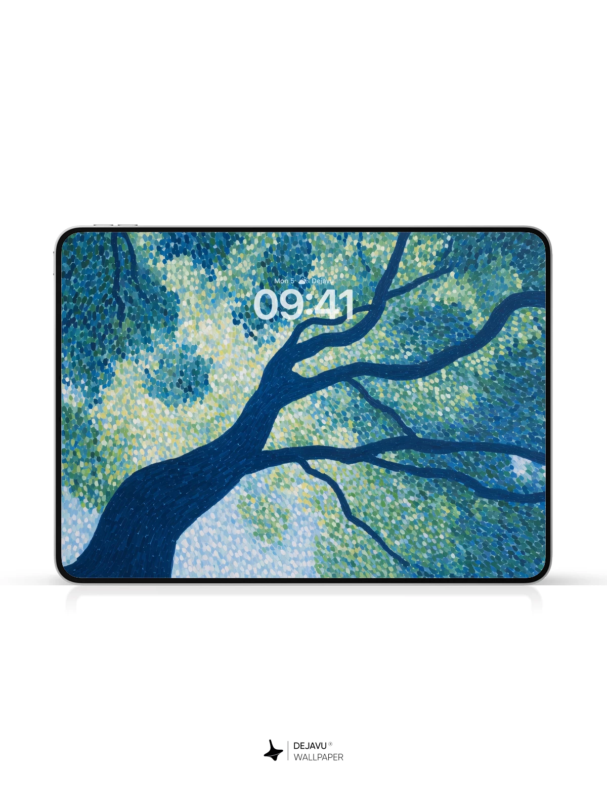 Pointillism Tree Branch Wallpaper 4K for iPhone Lock Screen