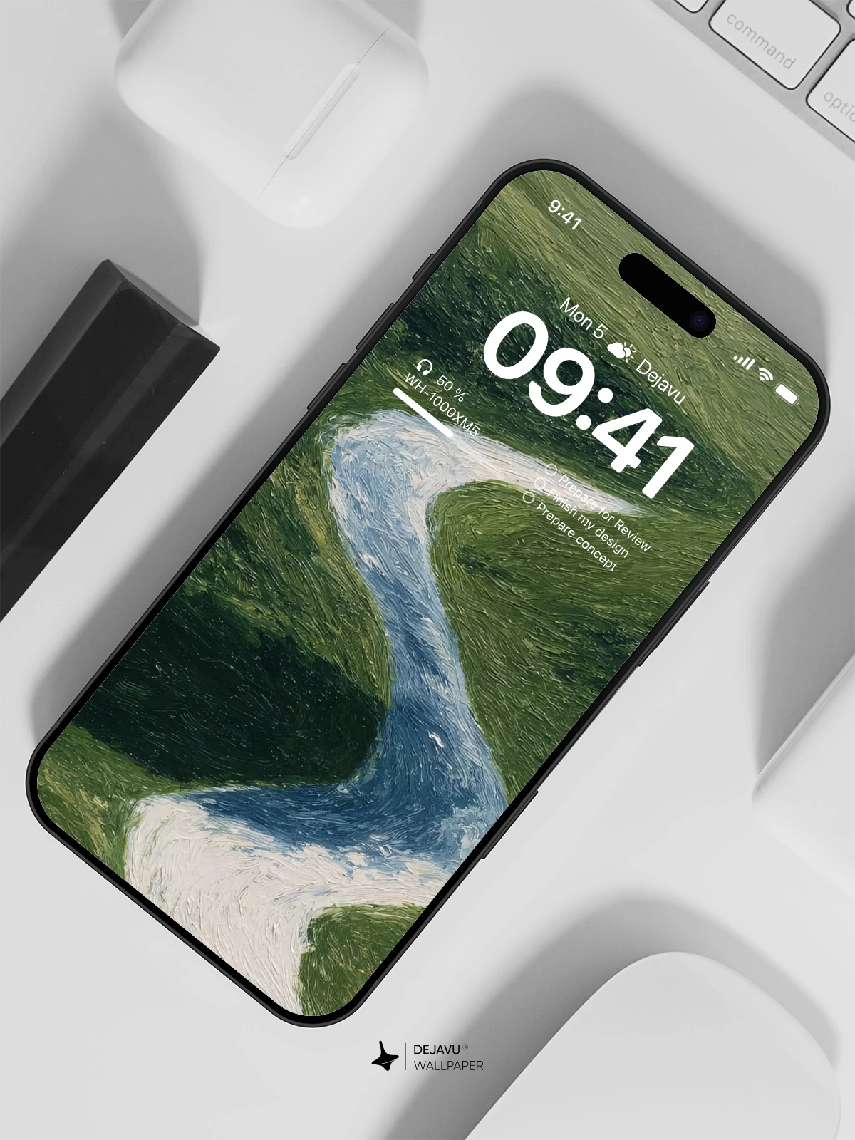 Winding River Landscape Wallpaper 4K for iPhone Lock Screen