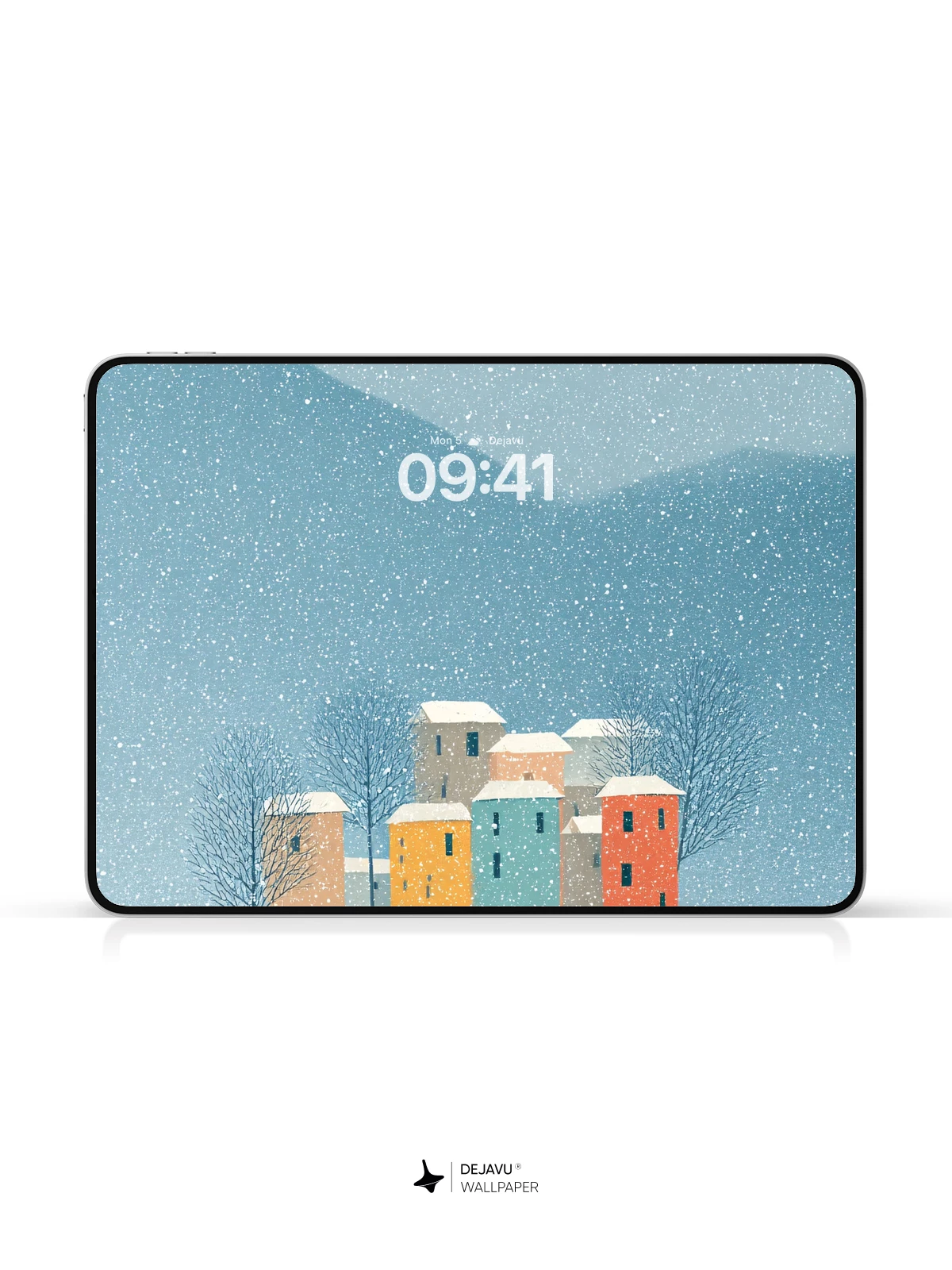 Winter Village Snow Wallpaper 4K for iPhone Lock Screen