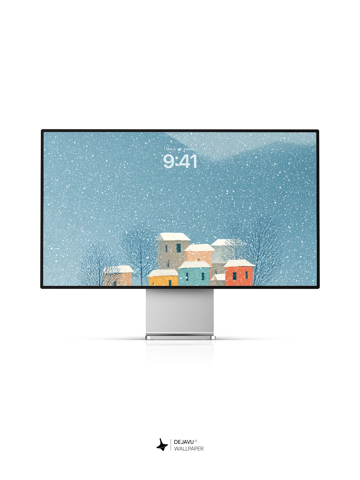 Winter Village Snow Wallpaper 4K for iPhone Lock Screen