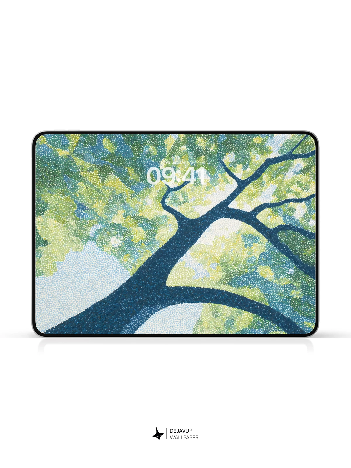 Pointillism Tree Canopy Wallpaper 4K for iPhone Lock Screen