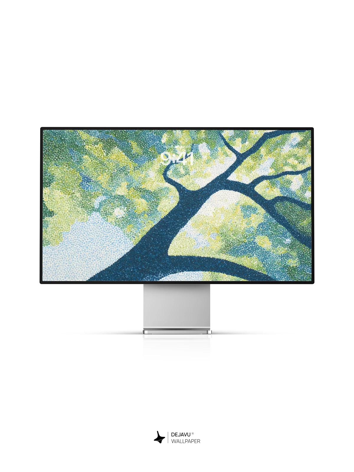 Pointillism Tree Canopy Wallpaper 4K for iPhone Lock Screen