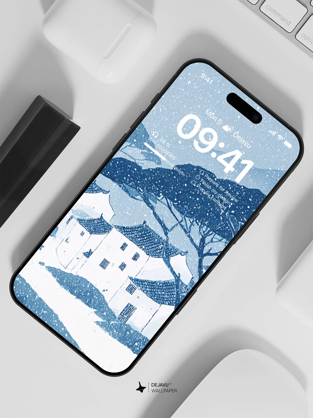 Winter Village Snow Wallpaper 4K for iPhone Lock Screen