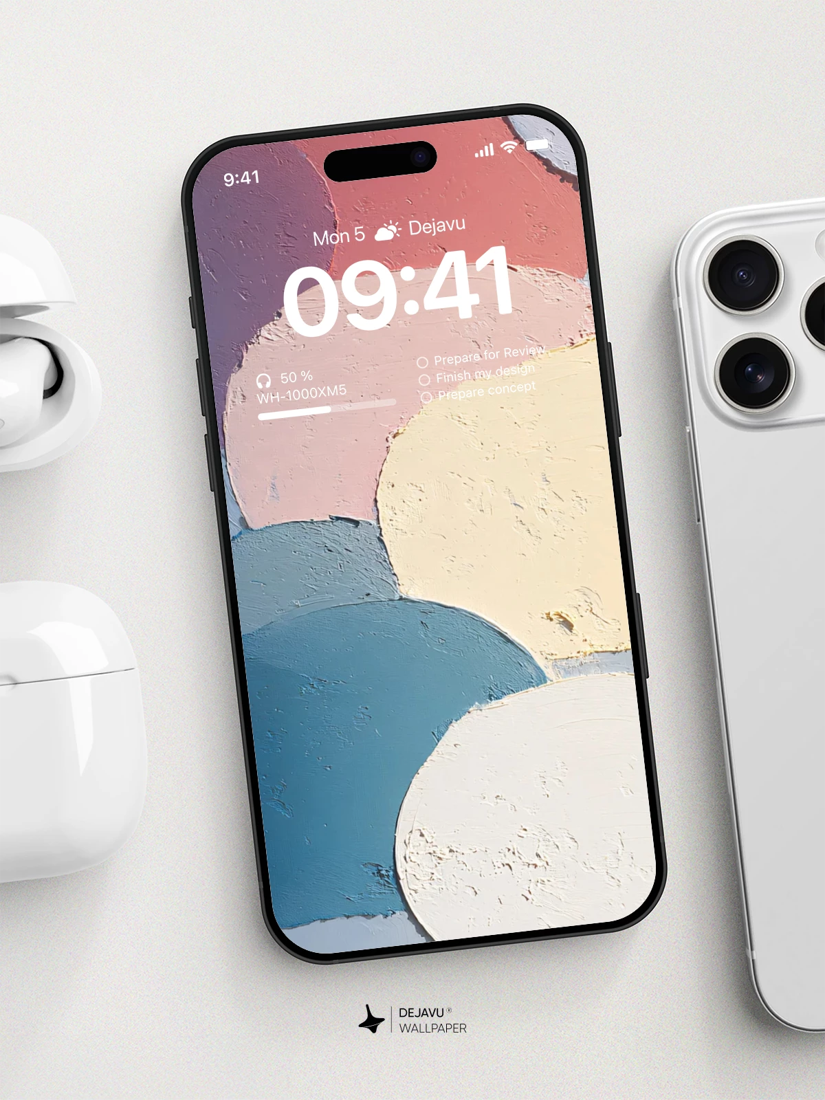 Pastel Abstract Circles Wallpaper 4K for iPhone Lock Screen