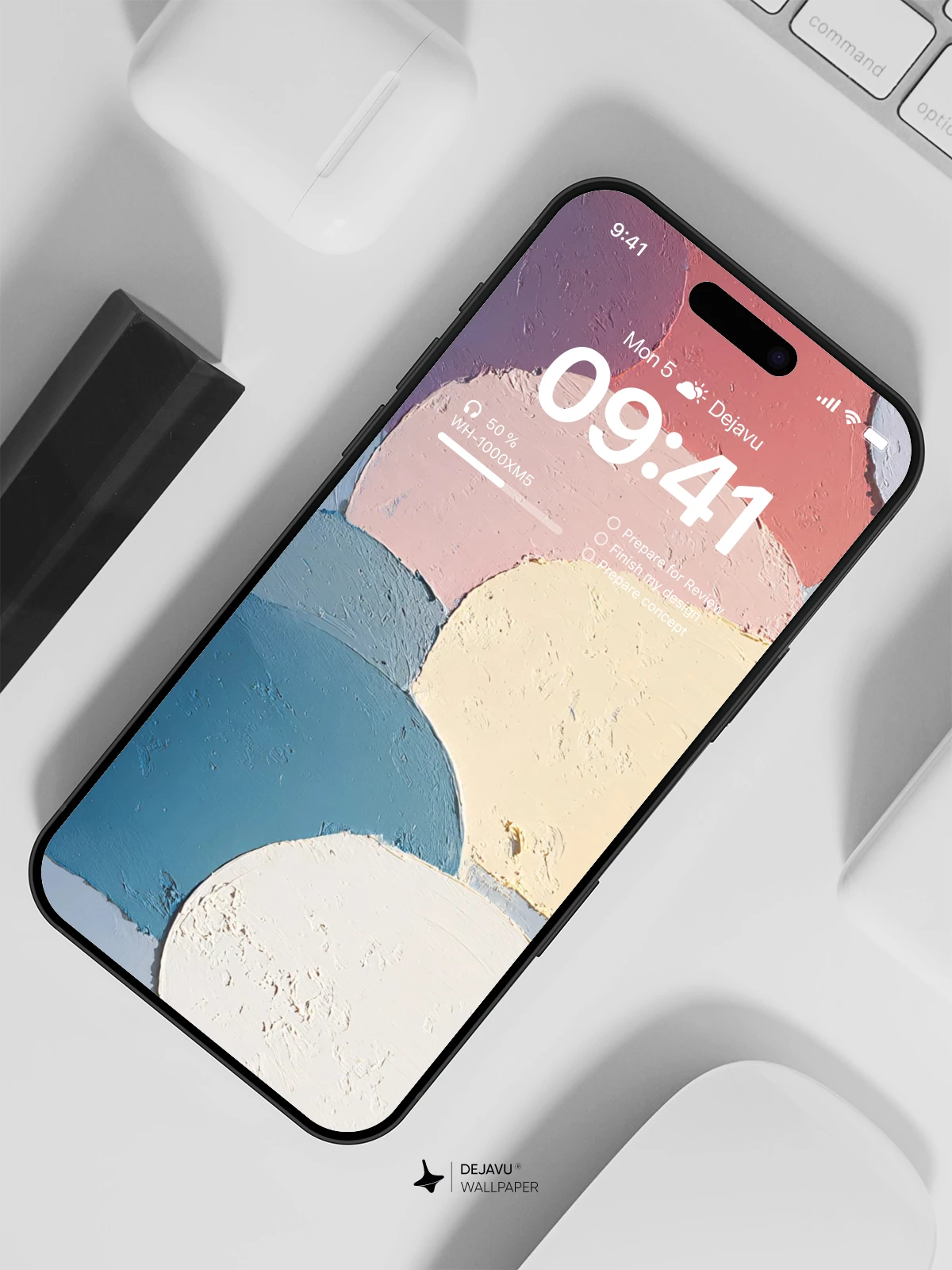 Pastel Abstract Circles Wallpaper 4K for iPhone Lock Screen