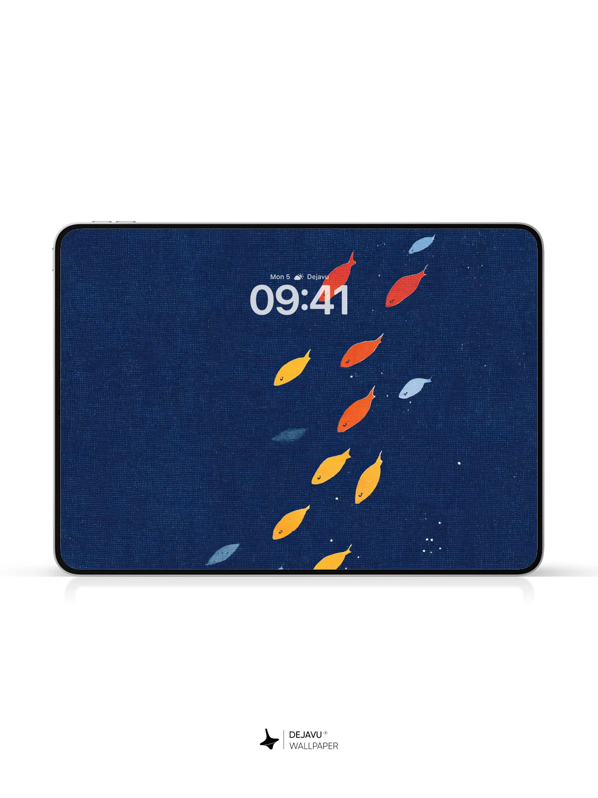 Goldfish School Deep Blue Background Wallpaper 4K for iPhone Lock Screen